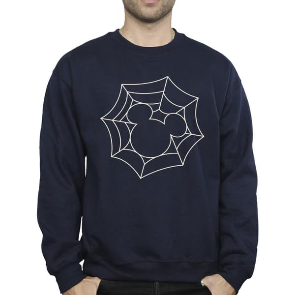 Disney Mens Musse Pigg Spindelväv Sweatshirt