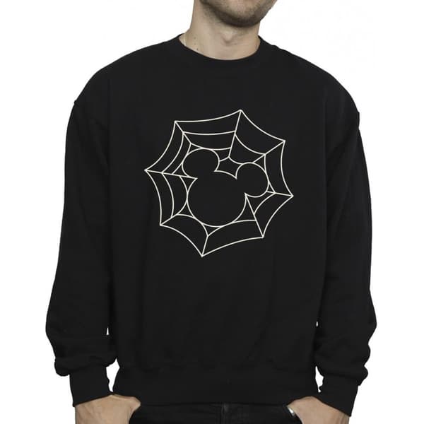 Disney Mens Musse Pigg Spindelväv Sweatshirt