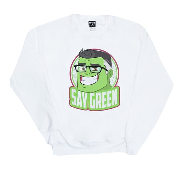 Marvel Mens Avengers Endgame Hulk Say Green Sweatshirt