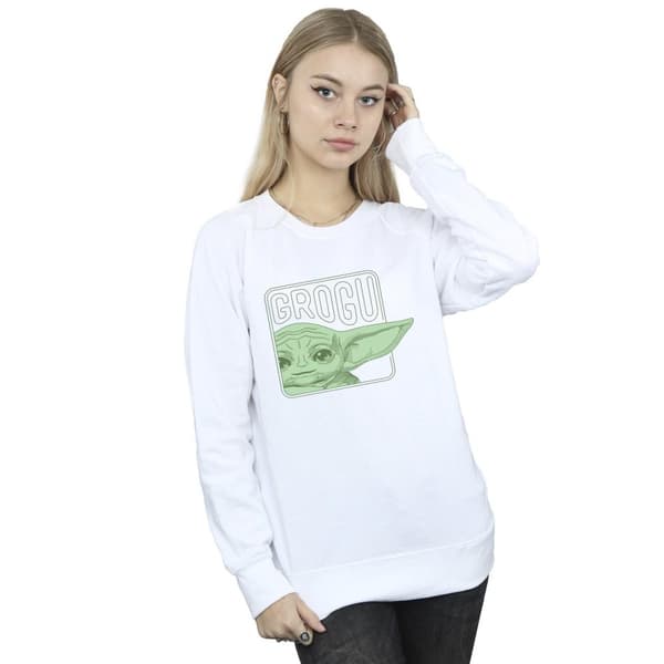 Star Wars Dam/Tjej The Mandalorian Grogu Box Sweatshirt