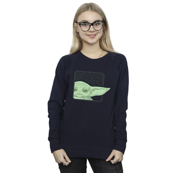 Star Wars Dam/Tjej The Mandalorian Grogu Box Sweatshirt
