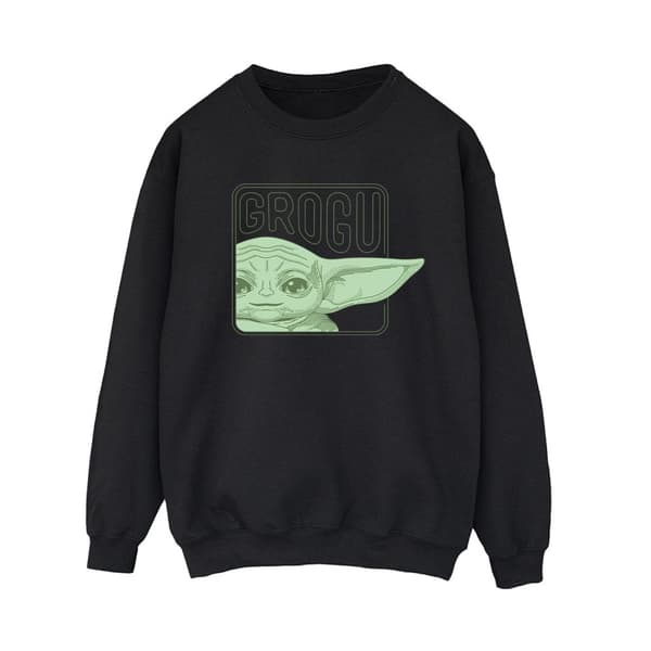 Star Wars Dam/Tjej The Mandalorian Grogu Box Sweatshirt