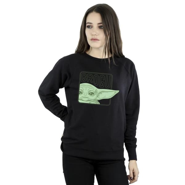 Star Wars Dam/Tjej The Mandalorian Grogu Box Sweatshirt