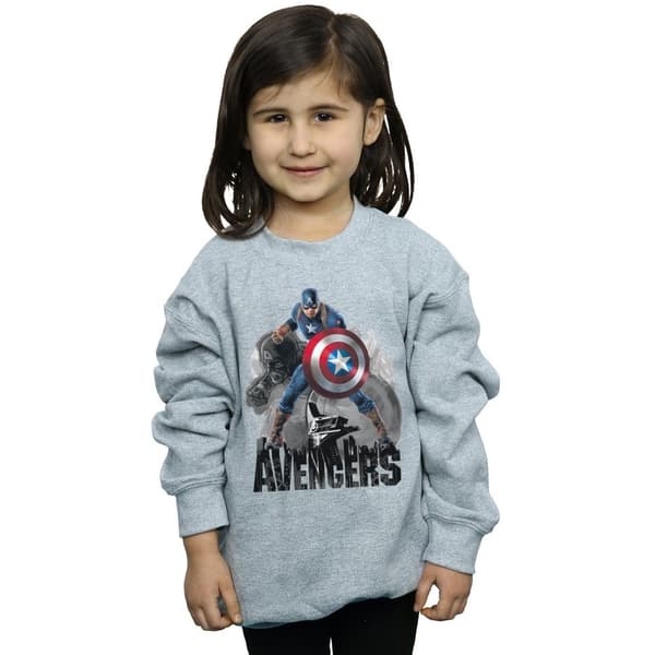 Marvel Girls Captain America Action Pose Sweatshirt