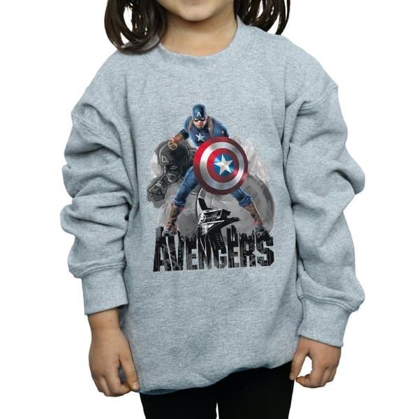 Marvel Girls Captain America Action Pose Sweatshirt