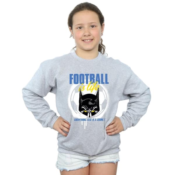 DC Comics Girls Batman Football is Life Sweatshirt