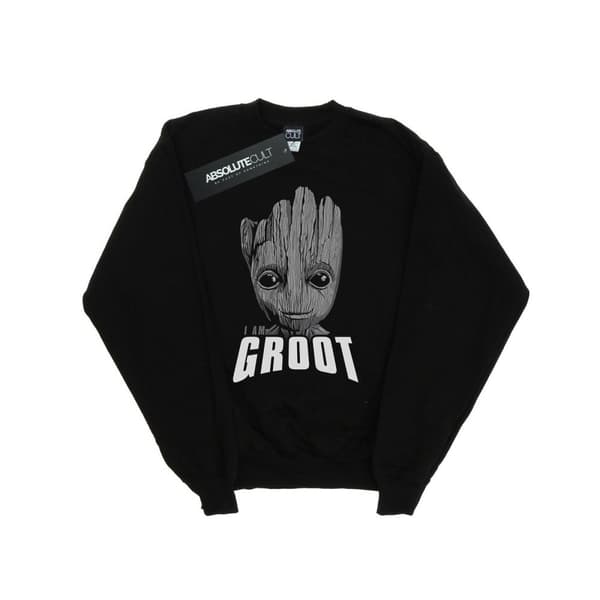Marvel Mens Guardians Of The Galaxy Groot Face Sweatshirt