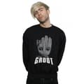 Miniatyrbilde 2 av 5: Marvel Mens Guardians Of The Galaxy Groot Face Sweatshirt