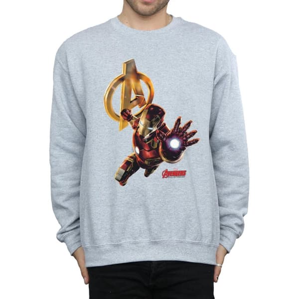 Marvel Mens Iron Man Pose Sweatshirt