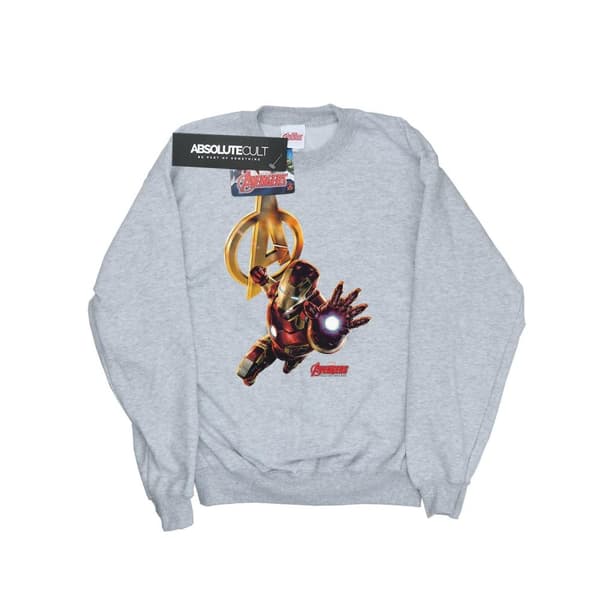 Marvel Mens Iron Man Pose Sweatshirt