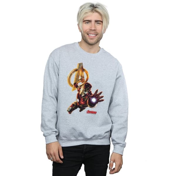 Marvel Mens Iron Man Pose Sweatshirt
