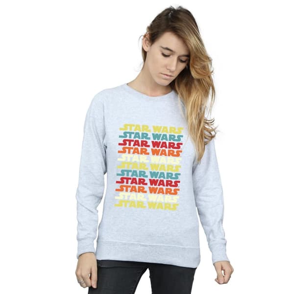 Star Wars Womens/Ladies Retro Repeat Logo Sweatshirt