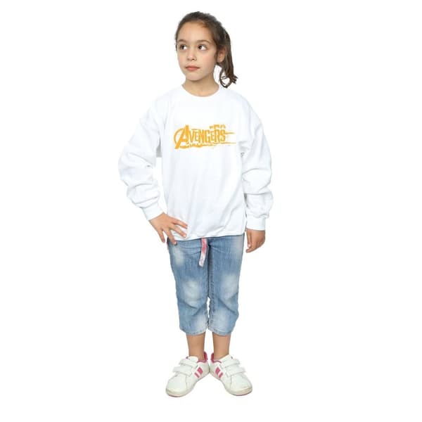Marvel Girls Avengers Infinity War Orange Logo Sweatshirt