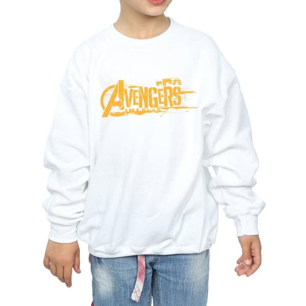 Marvel Girls Avengers Infinity War Orange Logo Sweatshirt