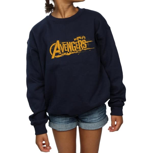 Marvel Girls Avengers Infinity War Orange Sweatshirt med logotyp