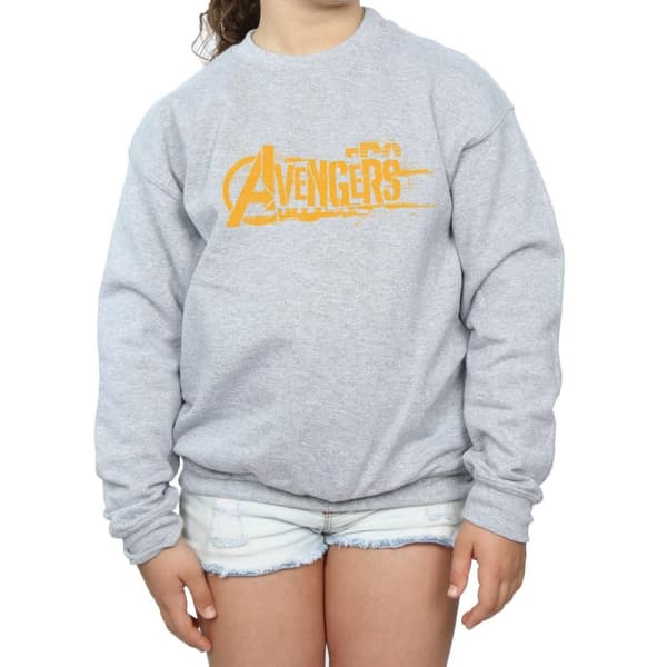 Marvel Girls Avengers Infinity War Orange Logo Sweatshirt
