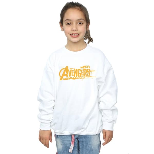 Marvel Girls Avengers Infinity War Orange Logo Sweatshirt