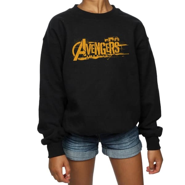 Marvel Girls Avengers Infinity War Orange Logo Sweatshirt