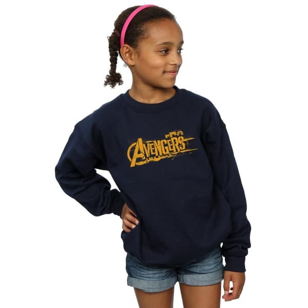 Marvel Girls Avengers Infinity War Orange Logo Sweatshirt