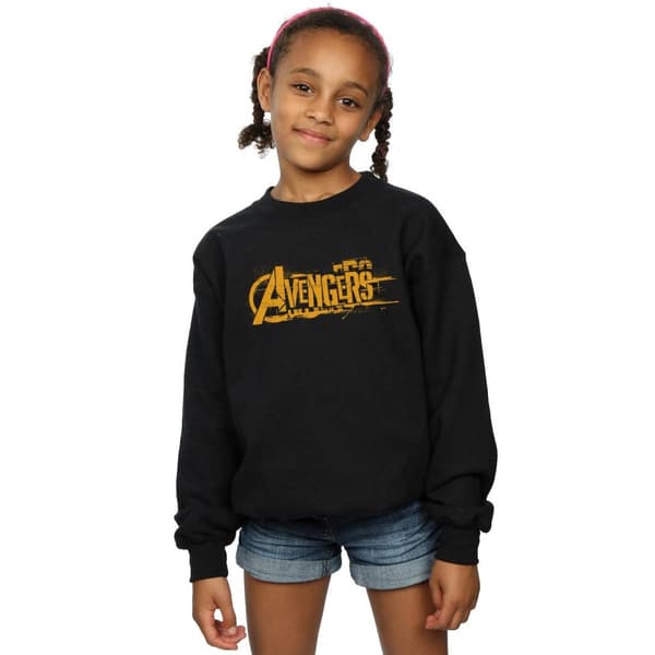 Marvel Girls Avengers Infinity War Orange Sweatshirt med logotyp