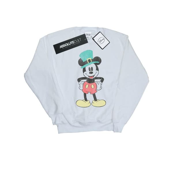 Disney Girls Mickey Mouse Leprechaun Hat Sweatshirt