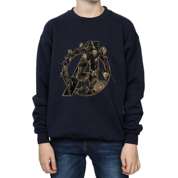Marvel Boys Avengers Infinity War Marvel Logo Sweatshirt