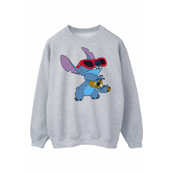 Disney Womens/Ladies Lilo And Stitch Guitar Sweatshirt
