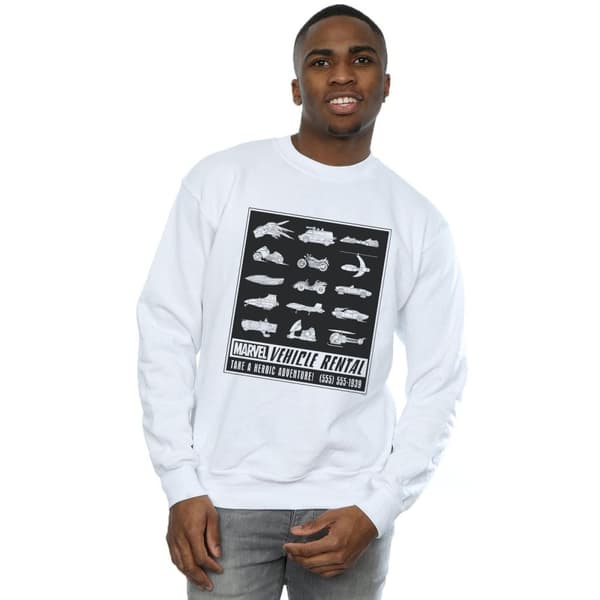 Marvel Mens Vehicle Rentals Mono Sweatshirt