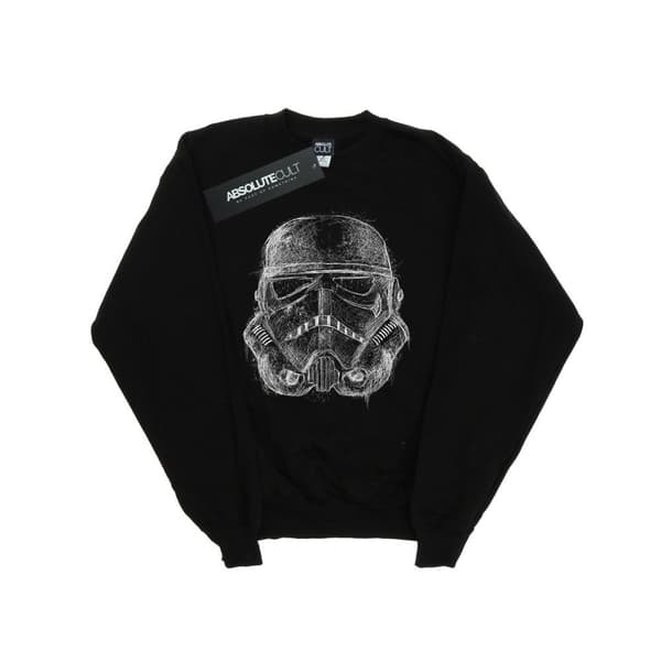 Star Wars Womens/Ladies Stormtrooper Scribble Helmet Sweatshirt Black XXL
