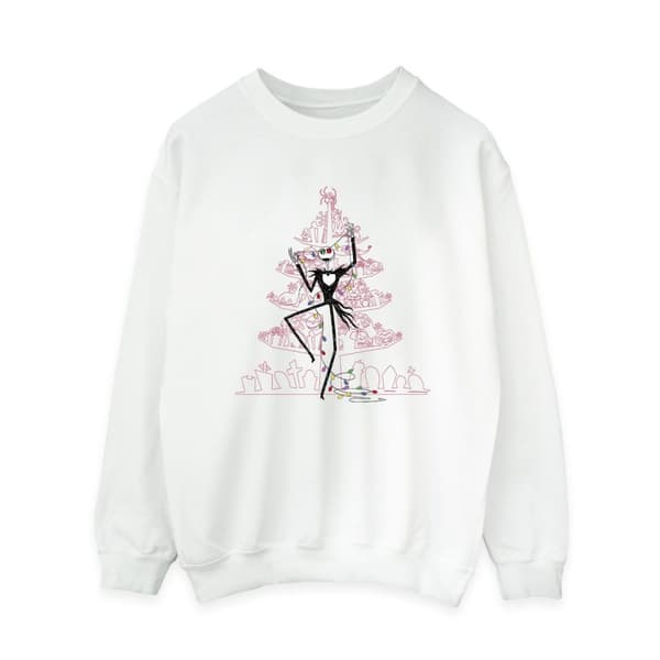 Disney Dam/Tjej The Nightmare Before Christmas Tree Rosa Sweatshirt