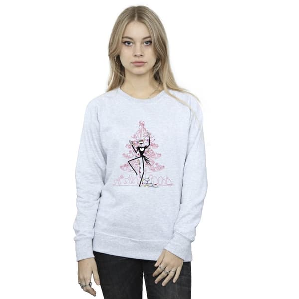 Disney Dam/Tjej The Nightmare Before Christmas Tree Rosa Sweatshirt