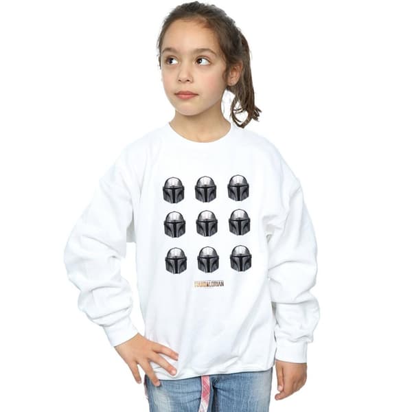Star Wars Sweatshirt med hjälmmönster från The Mandalorian för flickor