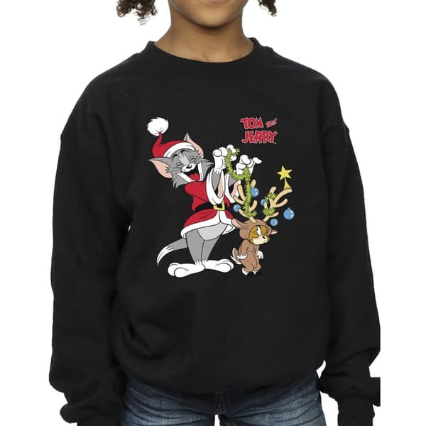 Tom & Jerry Girls Christmas Reindeer Sweatshirt