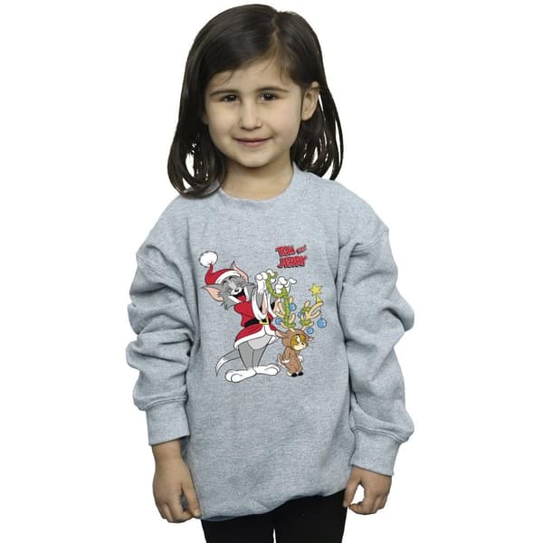 Tom & Jerry Girls Christmas Reindeer Sweatshirt