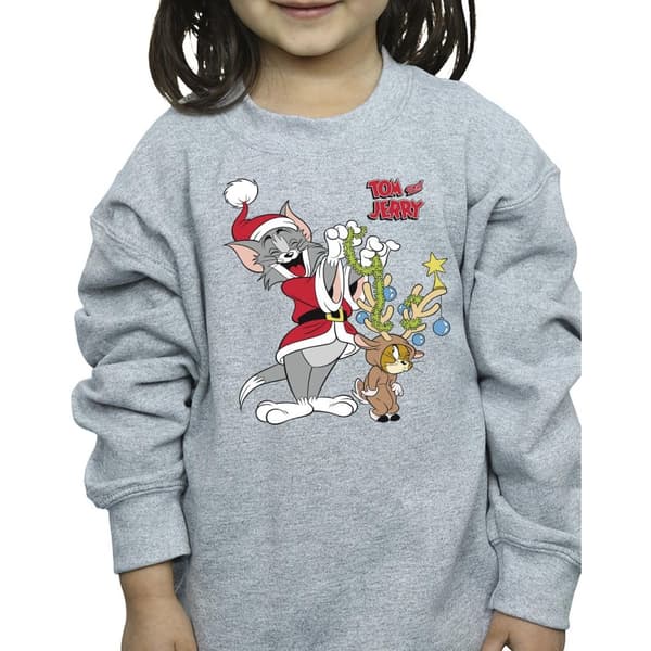 Tom & Jerry Girls Christmas Reindeer Sweatshirt