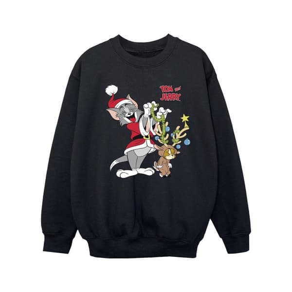 Tom & Jerry Girls Christmas Reindeer Sweatshirt