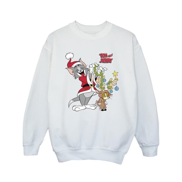Tom & Jerry Girls Christmas Reindeer Sweatshirt