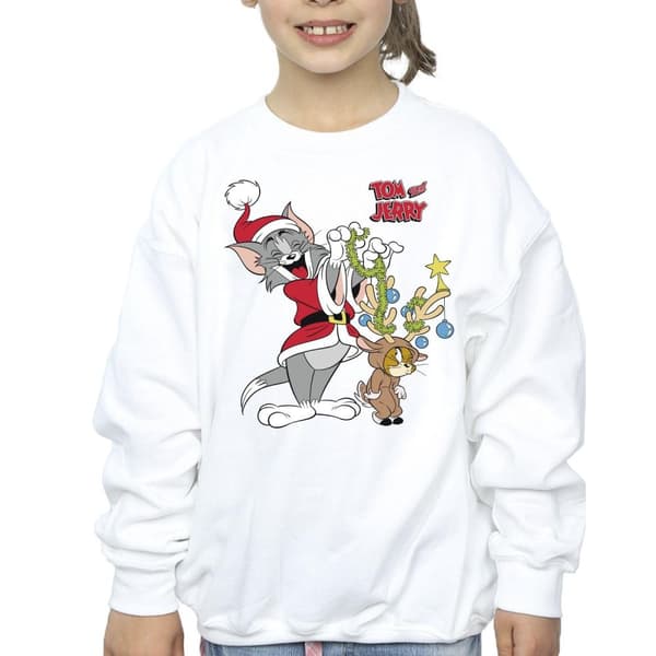 Tom & Jerry Girls Christmas Reindeer Sweatshirt
