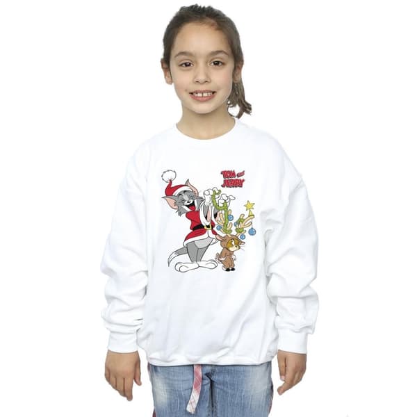 Tom & Jerry Girls Christmas Reindeer Sweatshirt