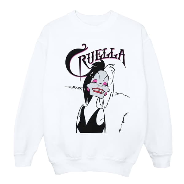 Disney Sweatshirt - Kvinnor/Damer Cruella De Vil Evil Smile