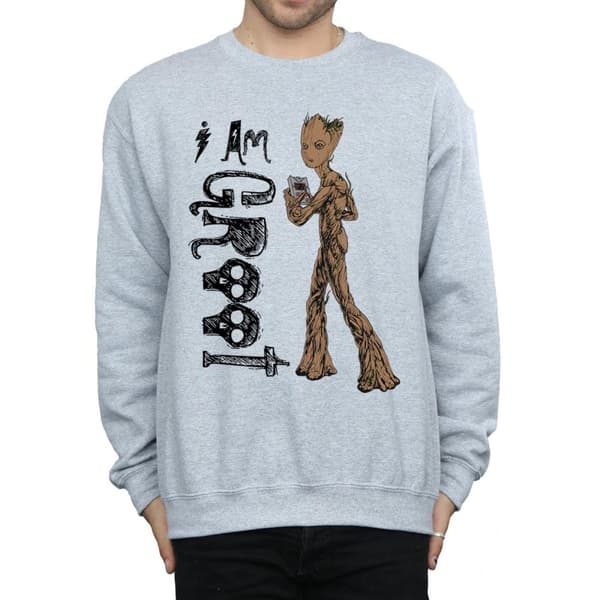 Marvel Mens Avengers Infinity War I Am Teenage Groot Sweatshirt