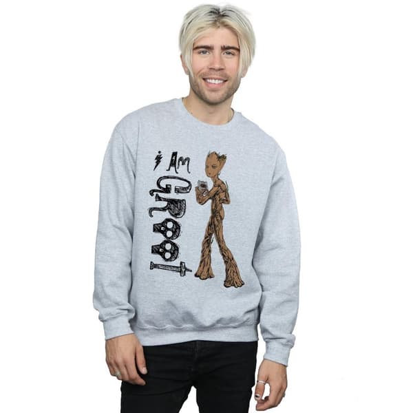 Marvel Mens Avengers Infinity War I Am Teenage Groot Sweatshirt