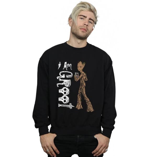 Marvel Mens Avengers Infinity War I Am Teenage Groot Sweatshirt