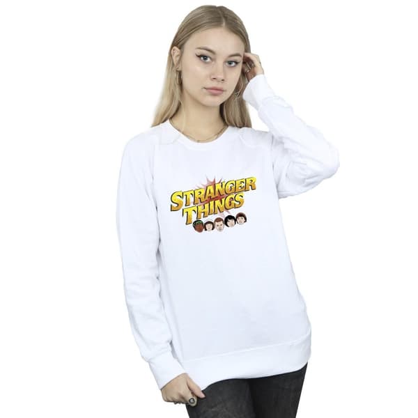 Netflix Womens/Ladies Stranger Things Comic Heads Sweatshirt