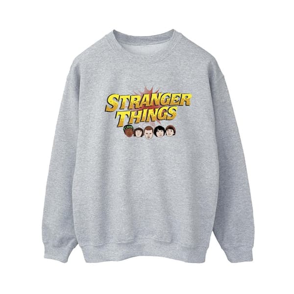 Netflix Womens/Ladies Stranger Things Comic Heads Sweatshirt