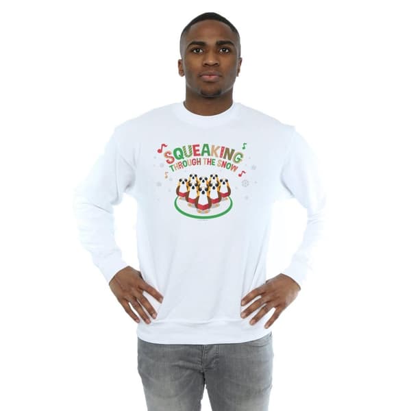 Star Wars Mens The Last Jedi Porgs Squeaking Through The Snow Sweatshirt