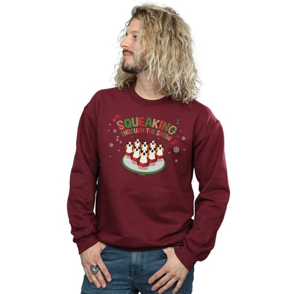 Star Wars Mens The Last Jedi Porgs Squeaking Through The Snow Sweatshirt