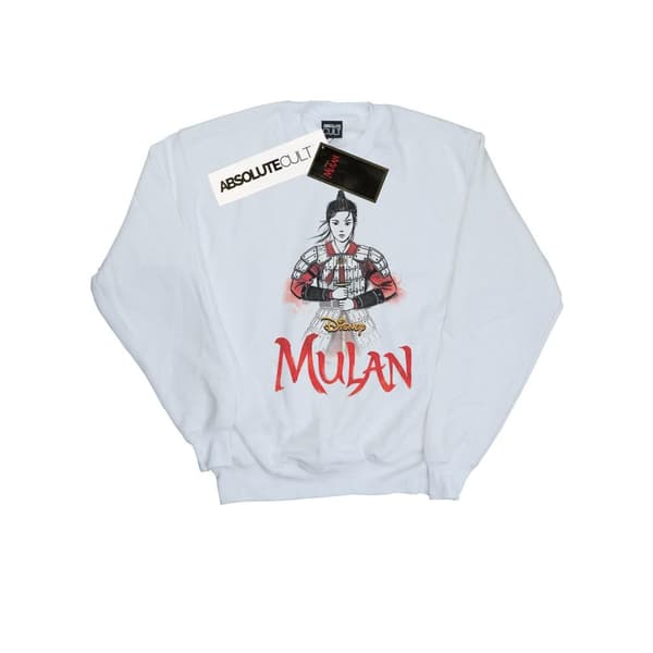 Disney Sweatshirt med svärdpose från Mulan-filmen - dam/dam White M