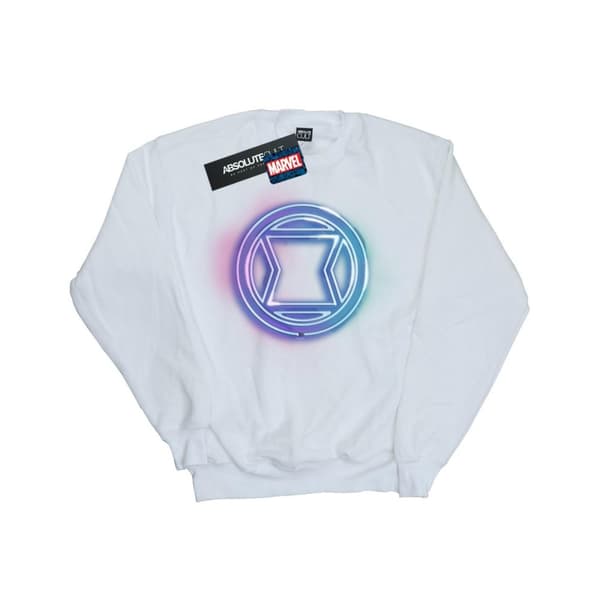 Marvel Boys Black Widow Neon Logo Sweatshirt