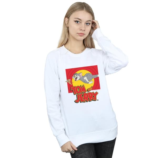 Tom And Jerry Womens/Ladies Chase Scene Sweatshirt